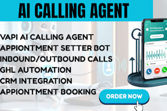 build ai calling agent,voice agent,inbond and outbound calls,cold caller,chatbot