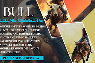 design a professional rodeo, bull riding, or western themed event