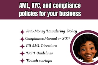 write aml, kyc, and compliance policies for your business