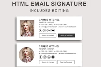 create clickable HTML email signature and animated email signature