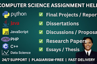 do computer science assigned, python, java, javascript, php, c cpp, data science