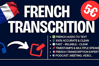 deliver clear and professional french transcription services