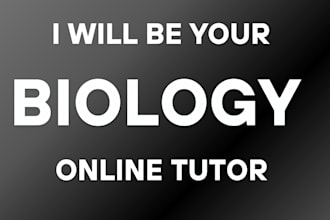 be your biology online tutor for 7 days