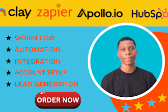 setup clay com apollo io hubspot sales automation with data enrichment
