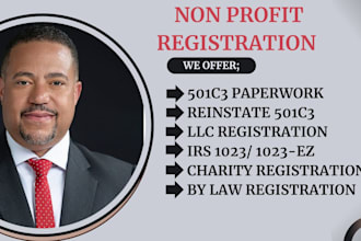 file your 501c3 paperwork, non profit registration, form 1023 ez and by law