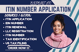 obtain your itin number, application with ein number as an irs caa