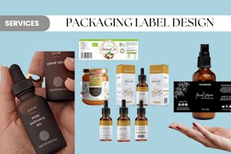 design minimalist peptide supplement, cosmetic skincare product label, packaging
