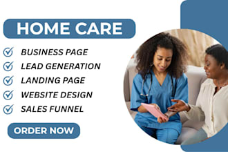 homecare website, healthcare website, homecare leads home care logo