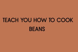 teach you how to cook delicious beans meals step by step