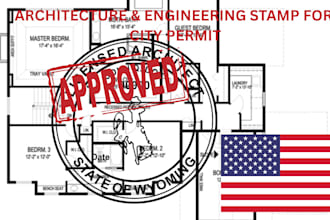do architecture postage stamp design, architectural drawing for city permit ohio