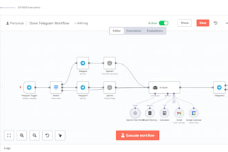 fix, do n8n ai chatbot automation for telegram, whatsapp n8n io agent automation