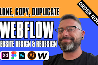 design webflow website, figma to webflow, clone, fix webflow, xd to webflow, SEO