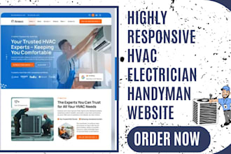 design hvac website contractor cleaning air duct roofing construction website