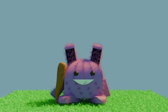 do a 3d low poly model or character