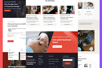 design credit repair wix website, tax, loan, mortgage, financial wix website