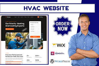 design hvac website construction contractor roofing electrical handyman website