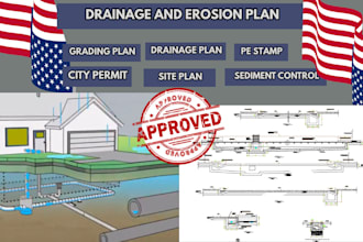 design grading drainage plan sediment control erosion stormwater site plan stamp