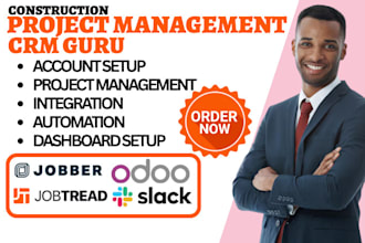 do jobtread jobber project management jobnimbus slack airtable automation odoo