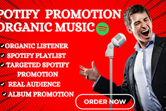 create ads do organic spotify music album promotion  spotify music marketing