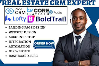 setup podio boldtrail lofty crm property automation kvcore zoho crm real estate