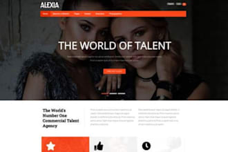 build squarespace talent agency website modeling management portfolio website