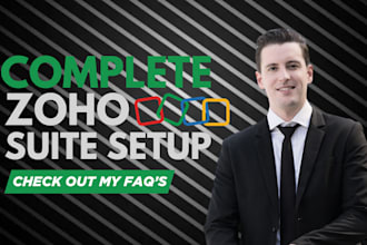 setup zoho crm, zoho one, zoho forms, zoho flows, zoho creator, zoho recruit
