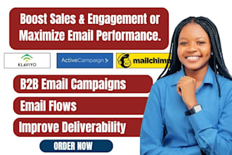 klaviyo b2b email campaign email flows improve email deliverability mailchimp