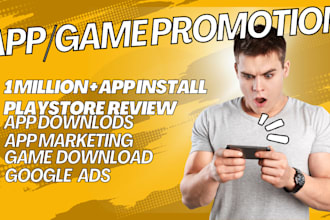 do organic app promotion game promotion app install mobile app marketing