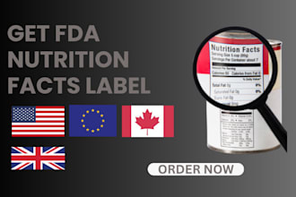 design UK, eu and fda compliant supplement fact labels