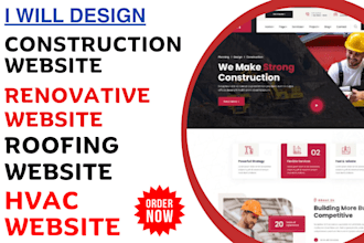 build construction website hvac roofing plumbing home renovation website