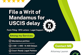 prepare a writ of mandamus to sue uscis for immigration delay