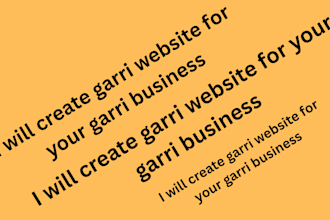 create a garri website for your business