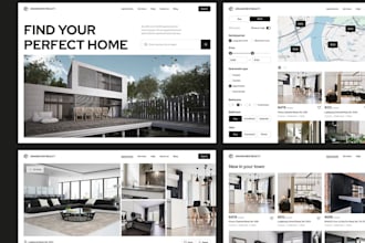 design real estate website on wordpress or wix, idx, investor carrot website