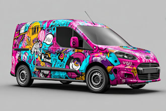 draw awesome car wrap design and vehicle wrap design