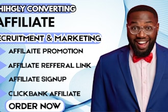 do affiliate recruitment, affiliate link promotion to get affiliate sign up