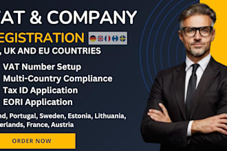 do company and vat registration in estonia, netherlands, portugal austria poland