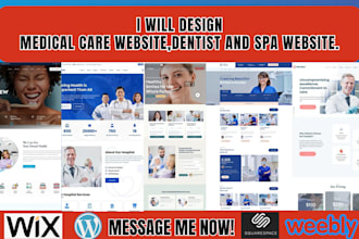 design mobile friendly dentist , spa , plastic surgery, medical care website wp