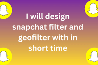 design snapchat filter and geofilter with in short time