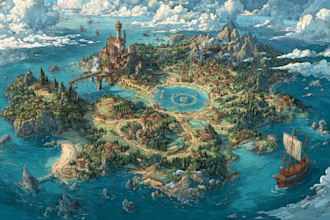 create medieval fantasy and sci fi maps