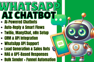 build whatsapp ai chatbot automation twilio manychat n8n whatsapp business api