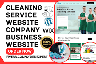 build cleaning services website office cleaning service company business website