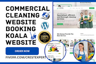 build commercial cleaning services website house cleaning booking koala website