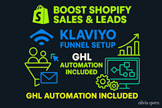 ghl klaviyo flows shopify funnel setup to boost sales and leads