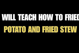 fried potato and stew to your taste