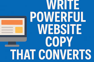 write high converting website copy for your homepage or landing page