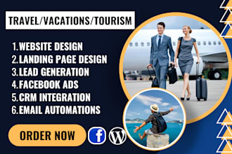 build travel agency website to generate travel leads vacation lead tourism leads
