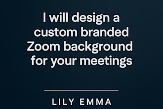 design customized and realistic zoom or teams virtual background with your logo