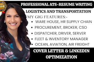 deliver transportation, logistics, warehouse supply chain, hr, business resume