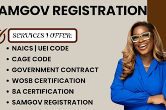 do samgov registration, get uei  naics cage code, mbe wosb   government contract