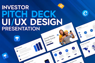 design investors pitch deck, PPT slides in 15 hours